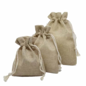 Burlap Bag With Drawstring